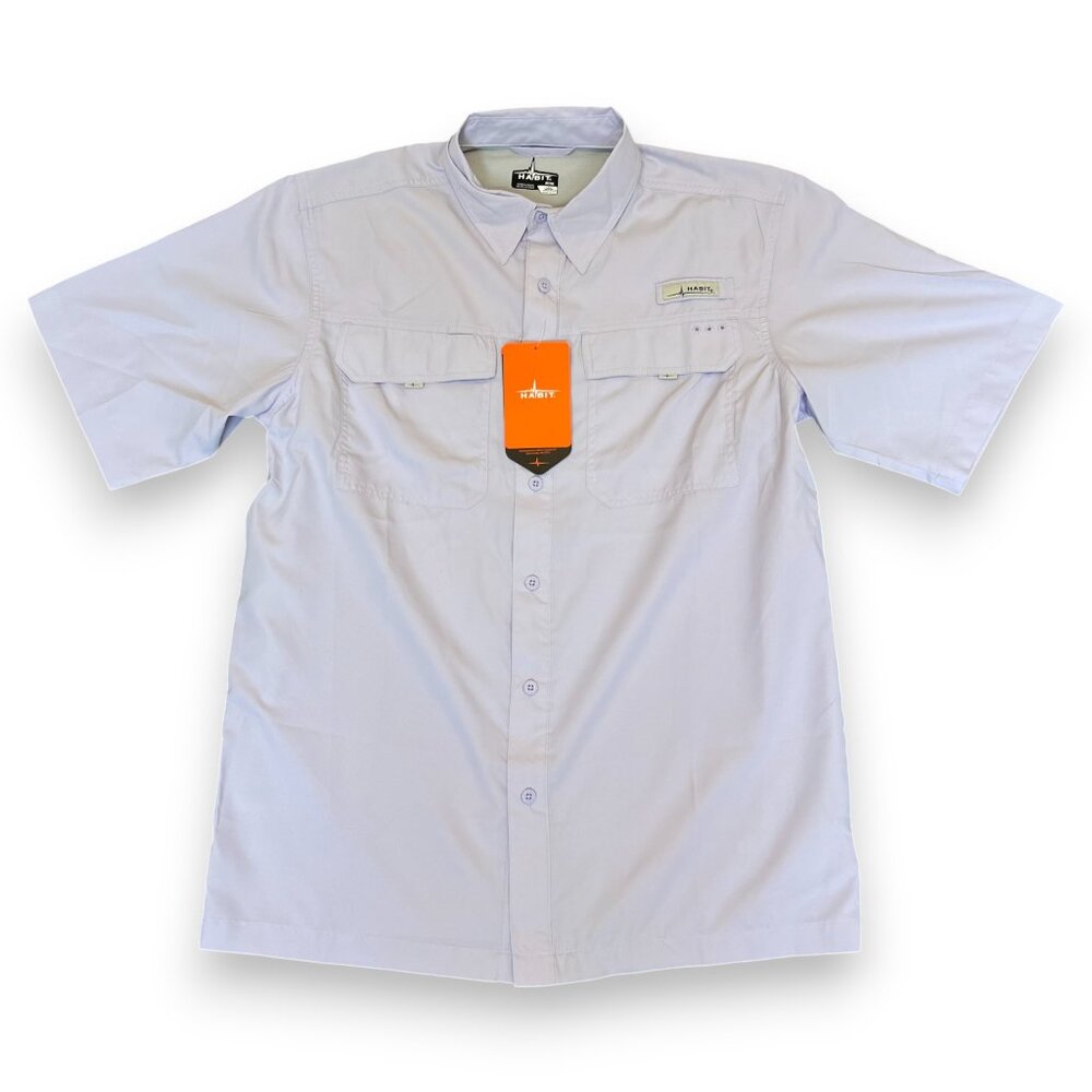 Habit Men's Lavender Fishing Shirt Size Medium